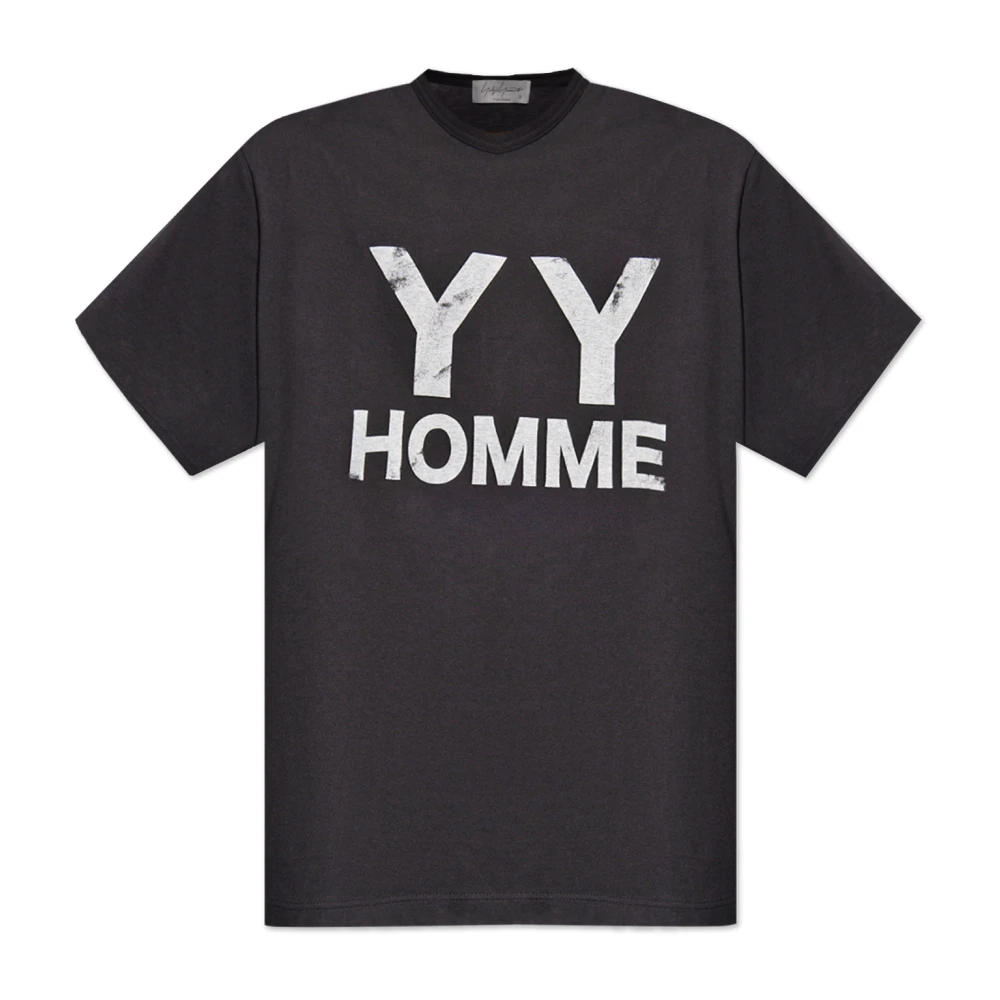 Y-3 Bedrukt T-shirt Black Heren