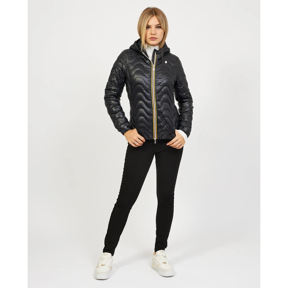 K-way Lily Korte Jas Zwart Black Dames