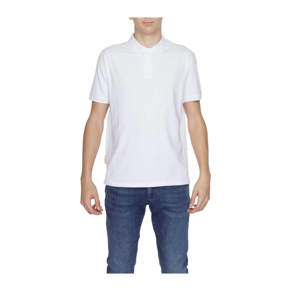 Suns Katoenen Polo Shirt Lente Zomer Collectie White Heren