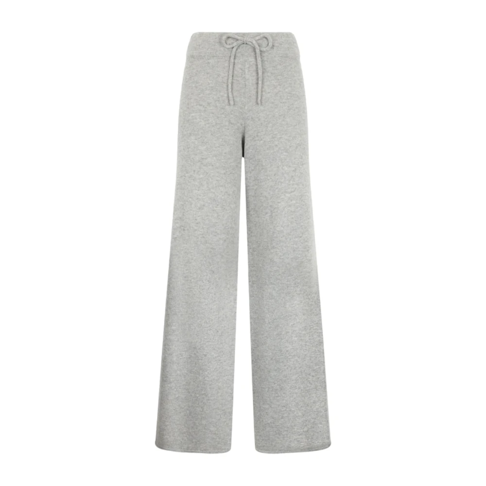 Saint Barth Elegante Gebreide Broek met Trekkoord Taille Gray Dames