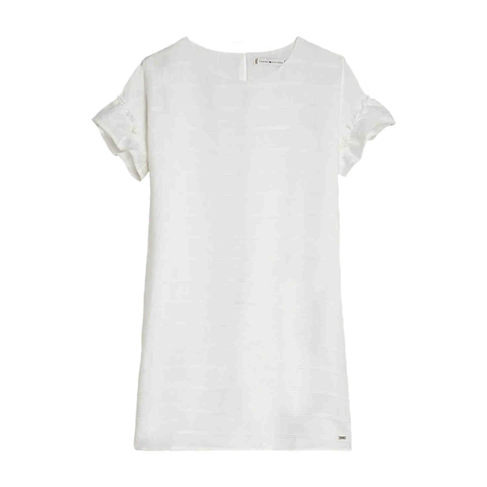 Tommy Hilfiger Girls White Dresses, 14 Y, Straight Marinated Striped Dress