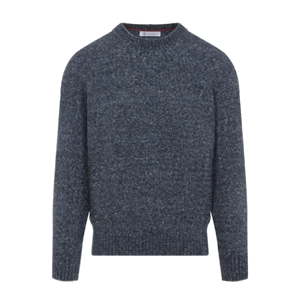 Brunello Cucinelli Men's Blue Luxurious Knitwear For