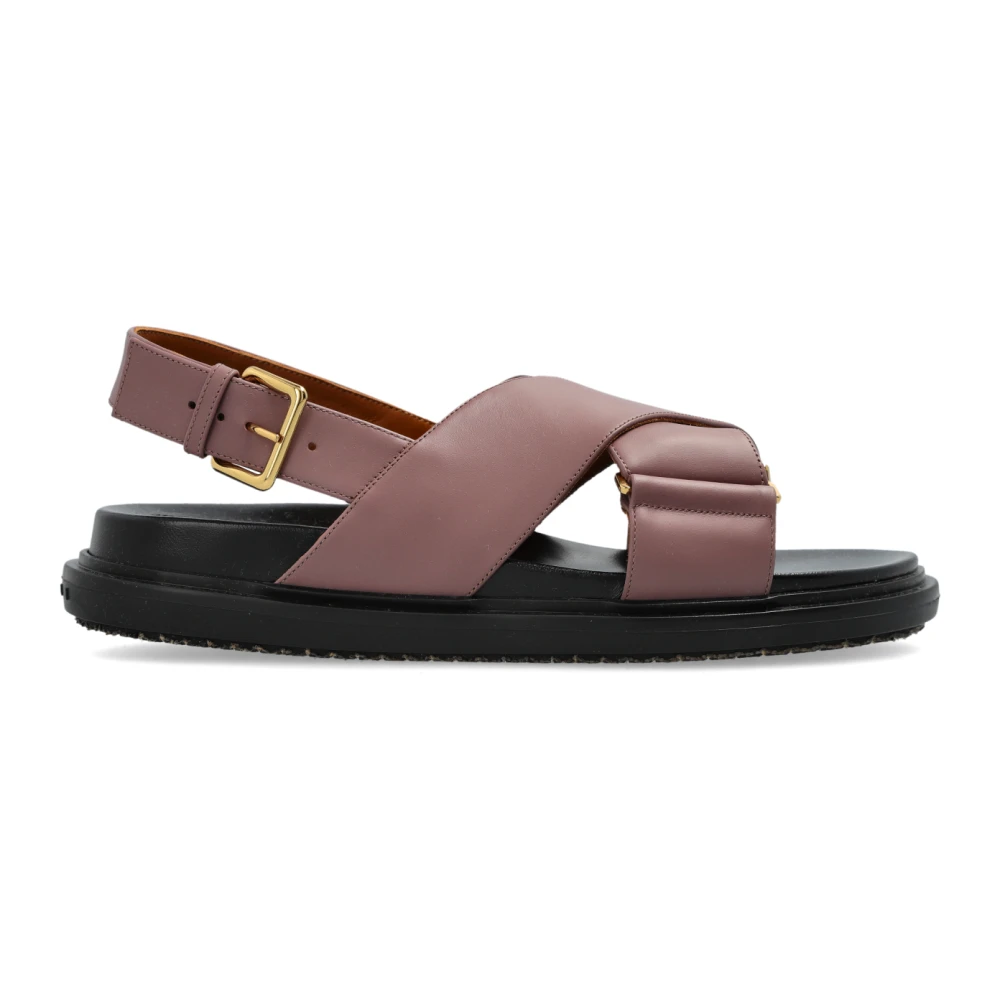 Marni Fussbett Sandal - Female - Flat Sandals - Pink - 3 Uk - Shoes