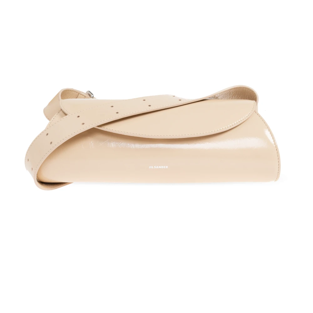 Jil Sander Women's Beige Cannolo Shoulder Bag