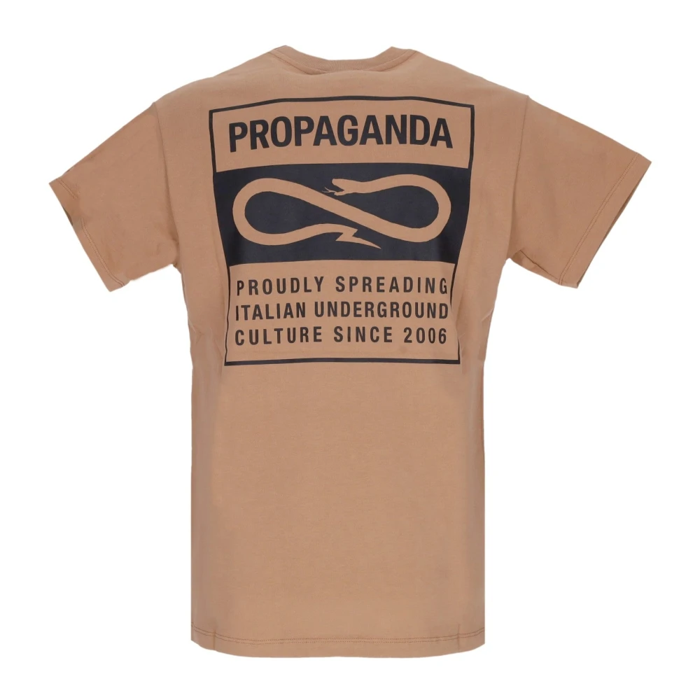 Propaganda T-shirt met geborduurd label Brown Heren
