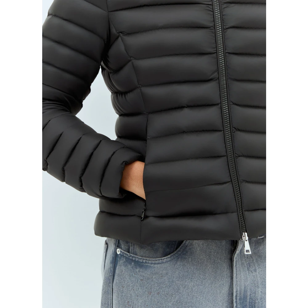 Moncler Gewatteerde Hooded Donsjas Black Dames
