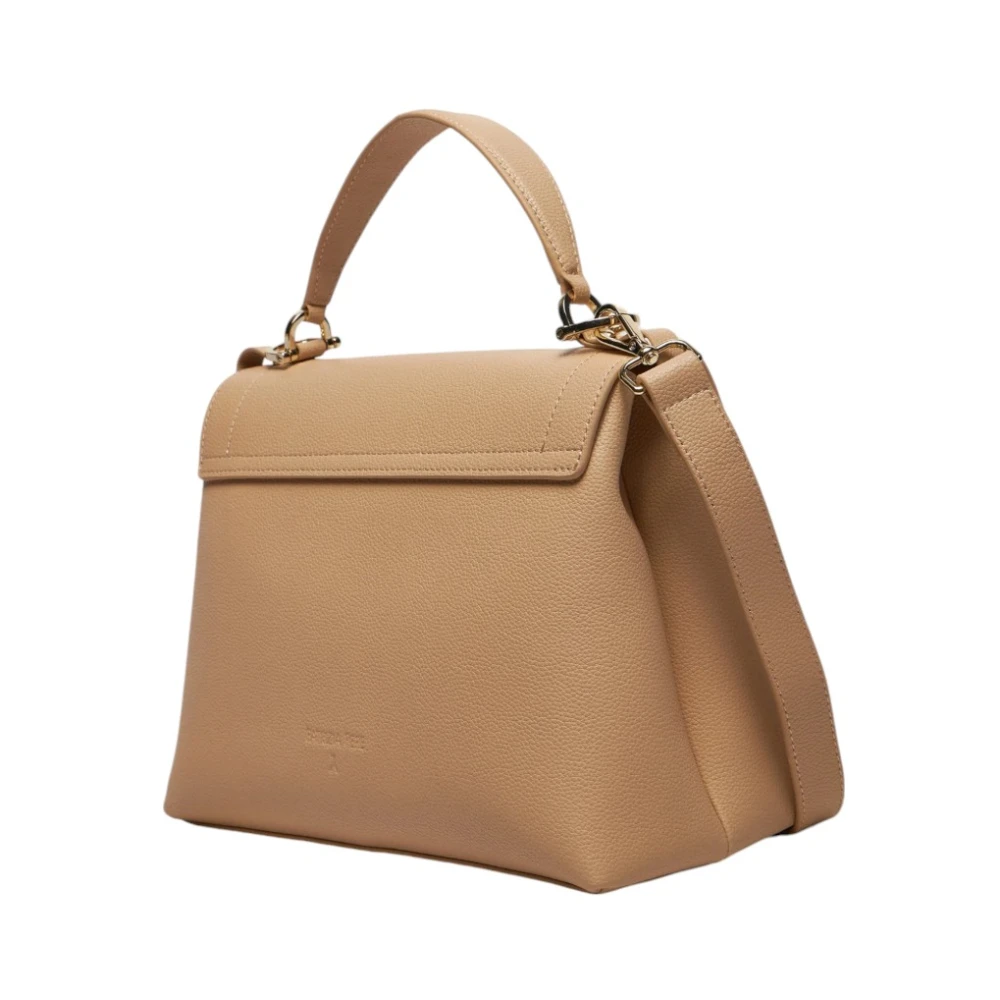 PATRIZIA PEPE Stijlvolle Leren Tas voor Vrouwen Beige Dames