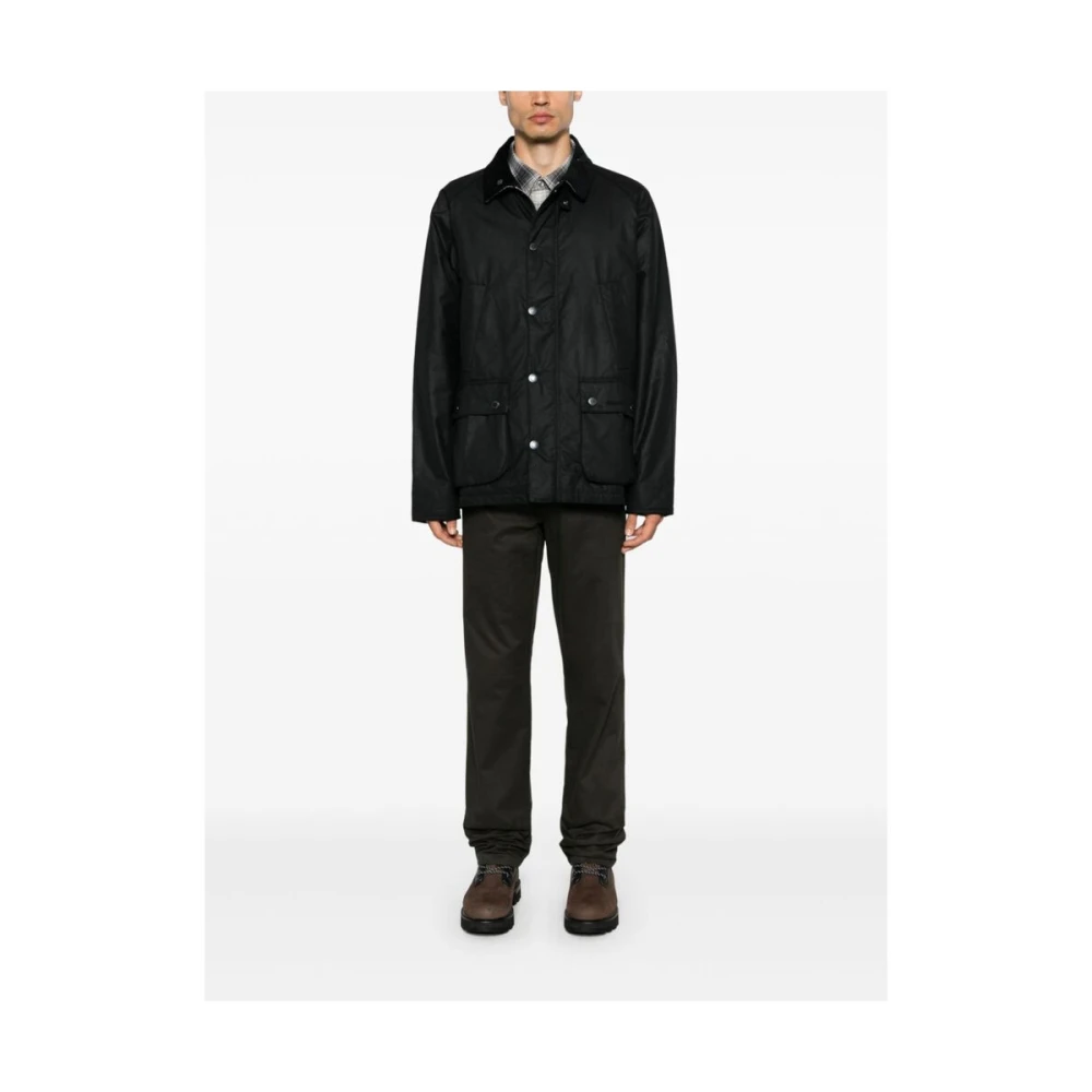 Barbour Zwarte Diamant Gewatteerde Buitenkleding Jas Black Heren