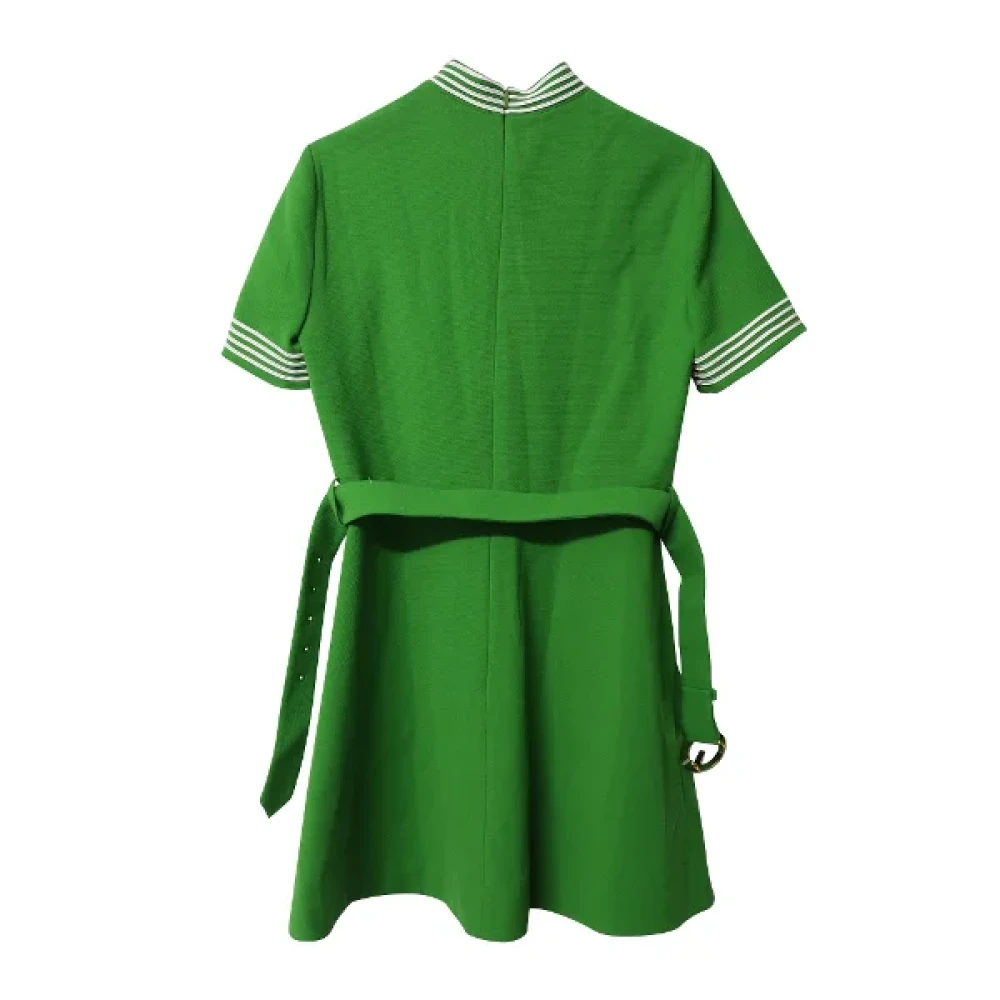 Gucci Vintage Pre-owned Wool dresses Green Dames