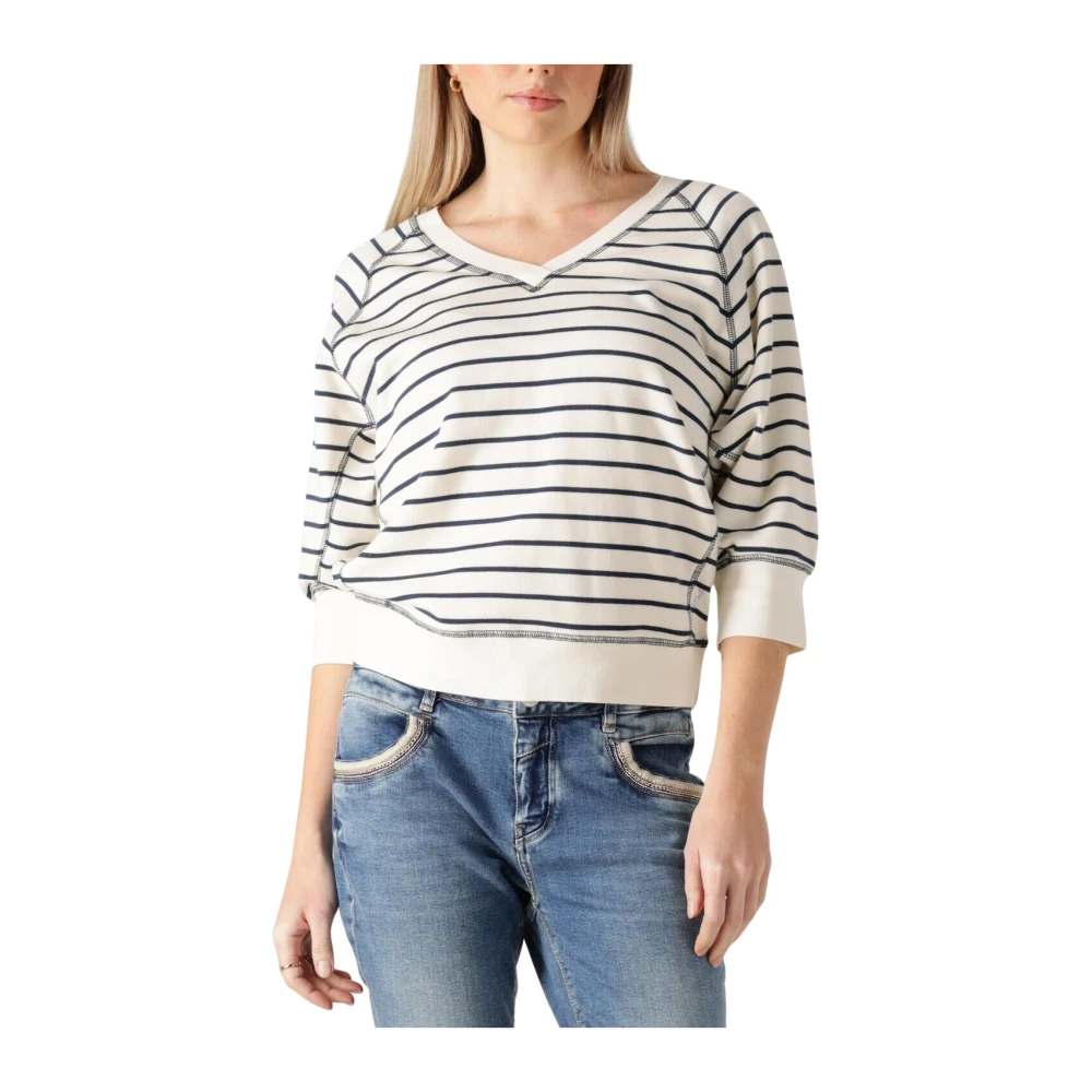 MOS MOSH Mmmaggie Stripe Sweatshirt Multicolor Dames