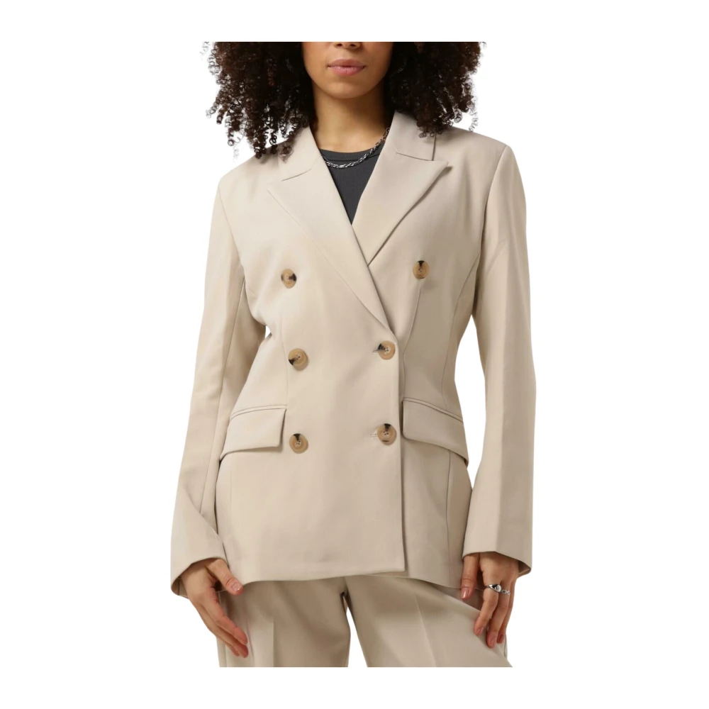 Second Female Evie Fitted Blazer Second Dames Beige Dames