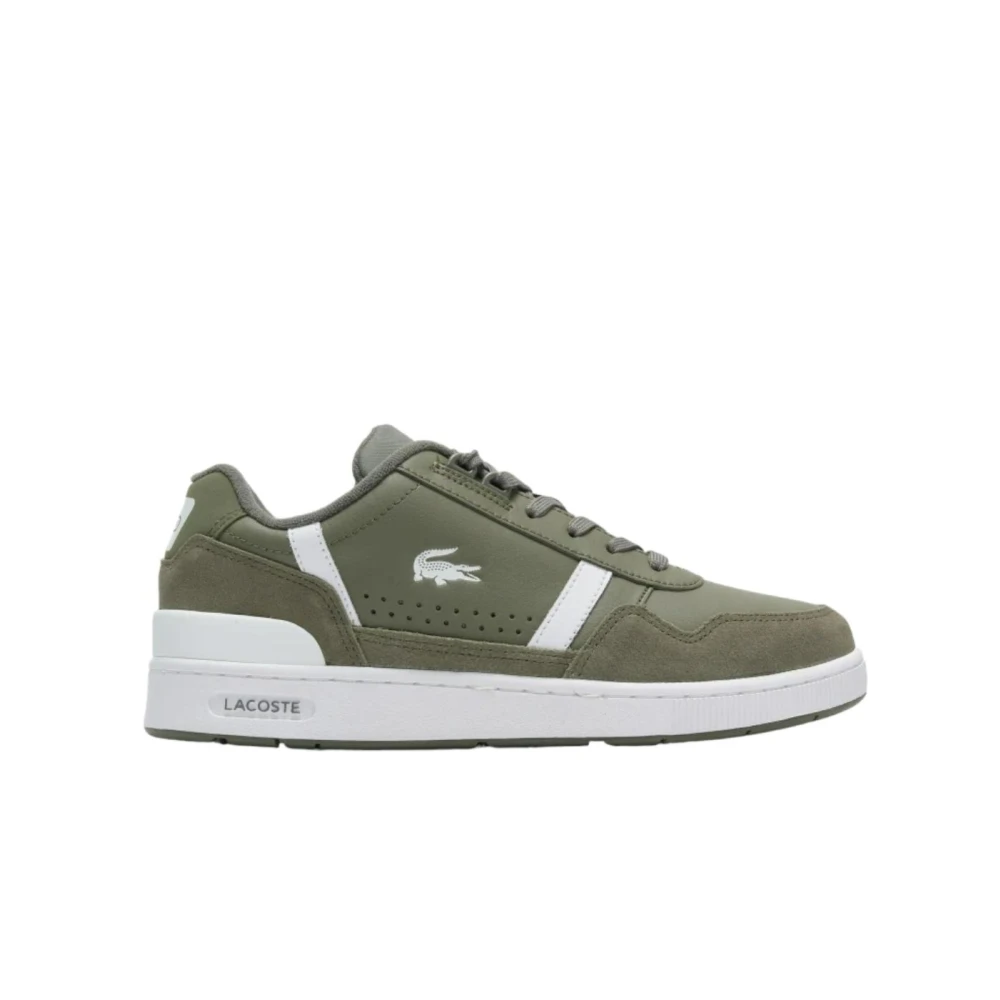 Lacoste T-Clip leren sneakers Heren Schoenen Groen