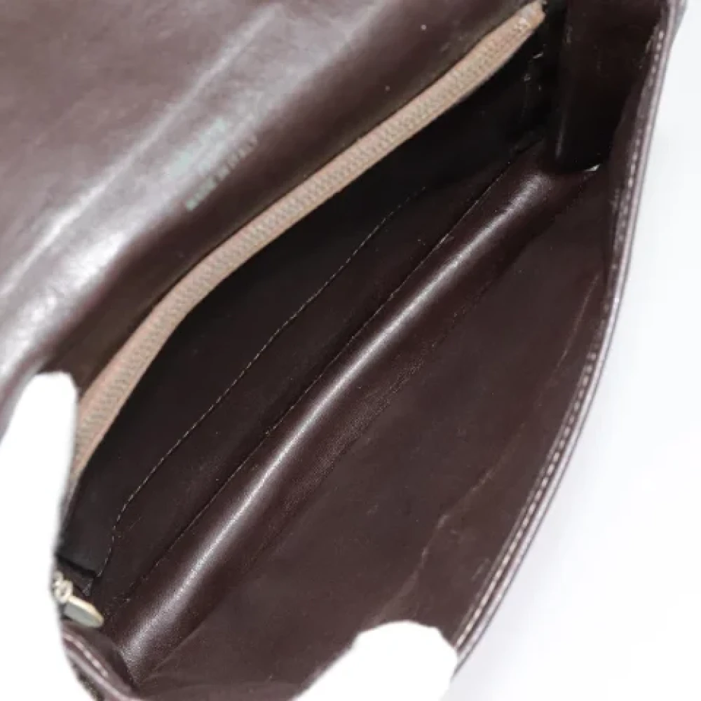 Celine Vintage Pre-owned Canvas clutches Brown Dames