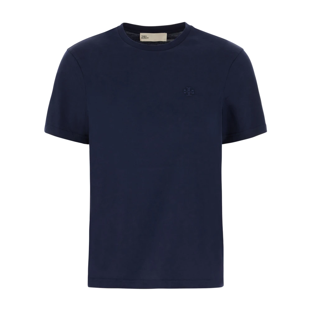 TORY BURCH Casual Katoenen T-Shirt voor Mannen Blue Dames
