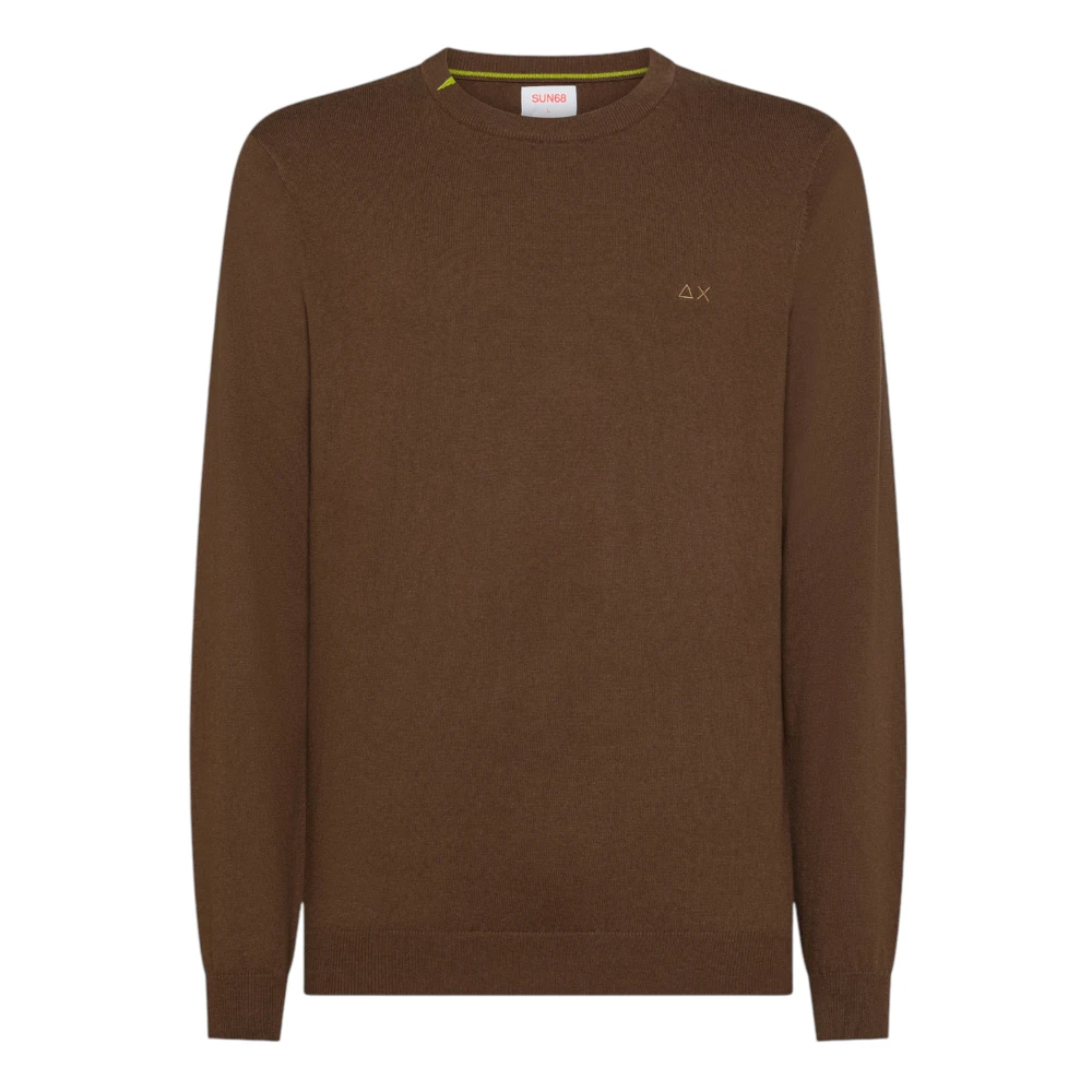 Sun68 Homme Marron - Sweater Basic L/S - Pulls - Brun - Taille: 3XL