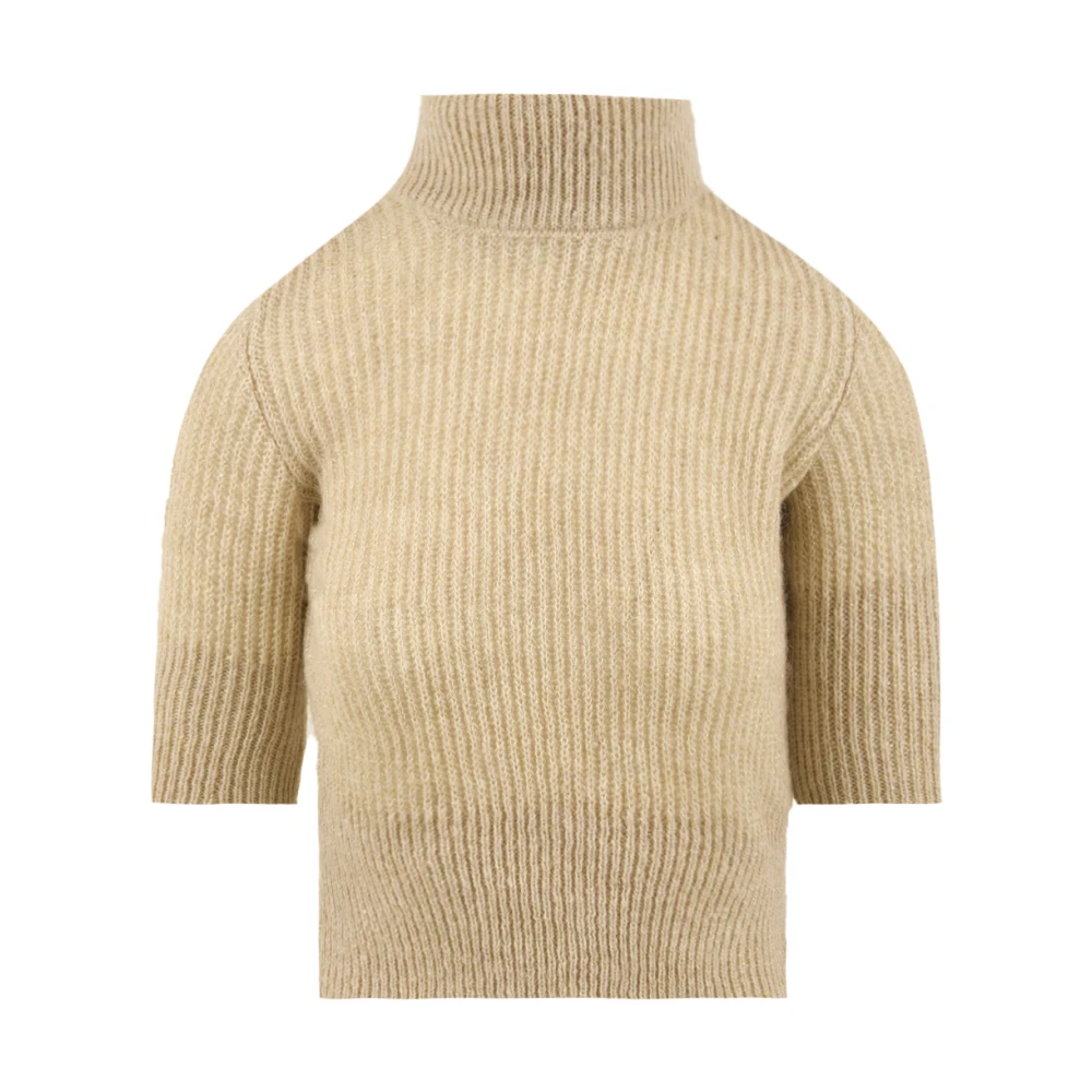 Akep Women's Beige Cream Jumpers For A Stylish Look - Turtlenecks - M - Knitwear