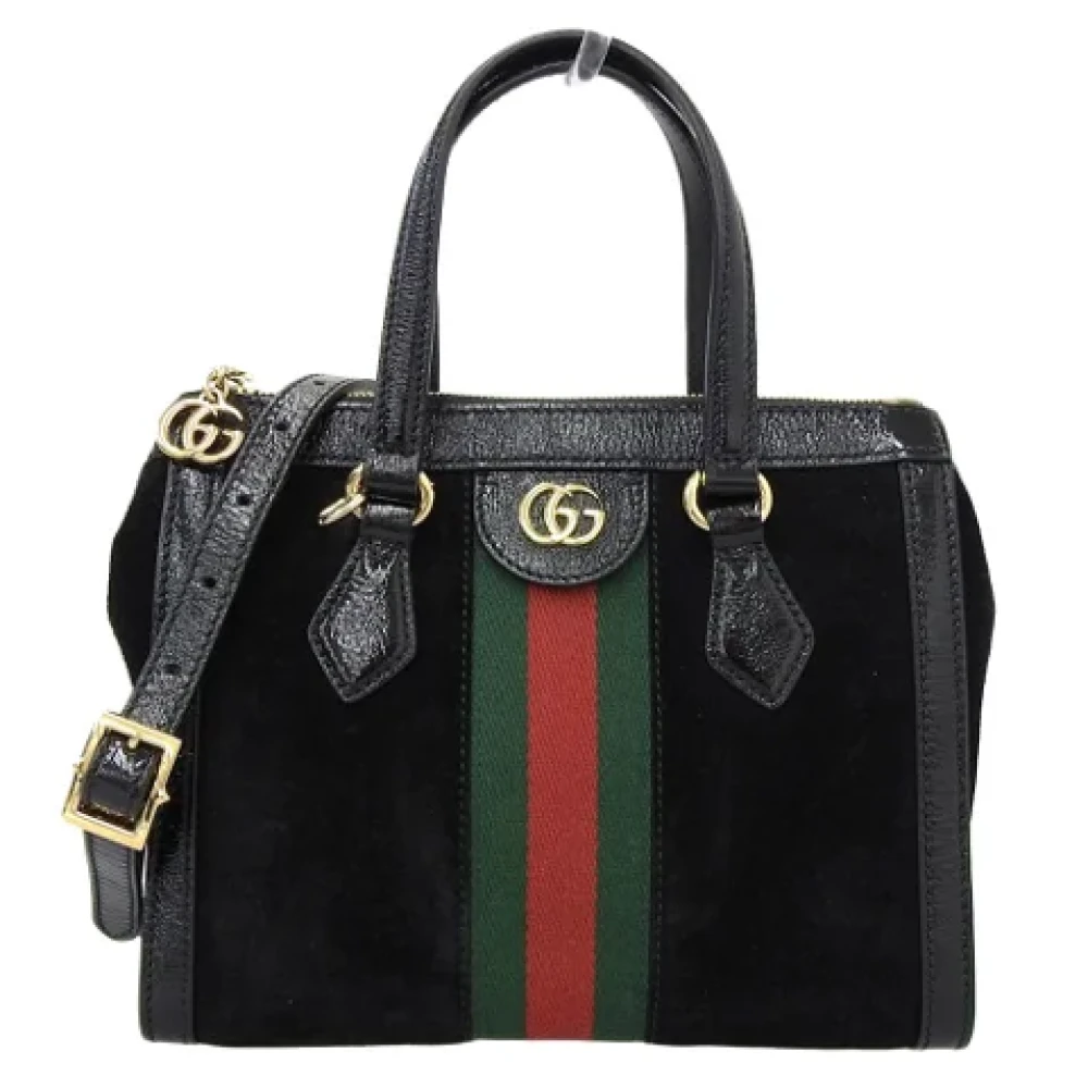 Gucci Vintage Tweedehands Zwarte Suède Gucci Ophidia Black Dames