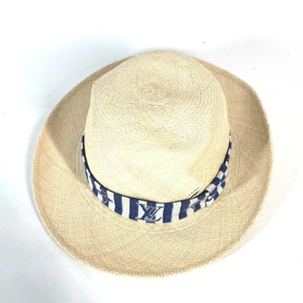 Louis Vuitton Vintage Pre-owned Fabric hats Beige Dames
