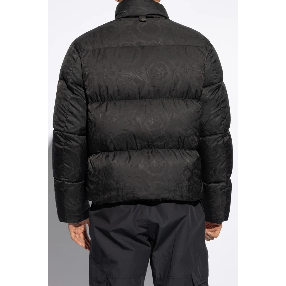 Versace Donsjack met 'Barocco' motief Black Heren