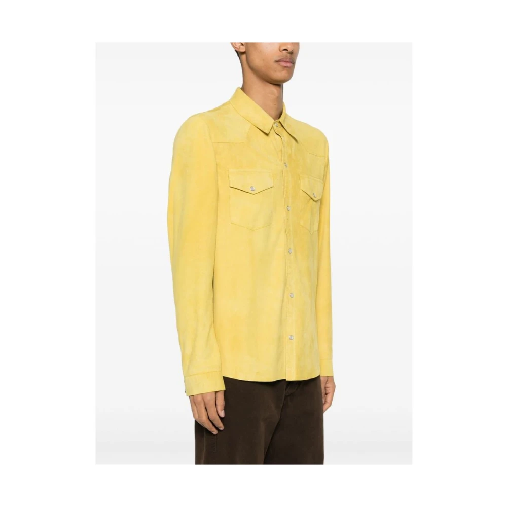 Salvatore Santoro Casual Shirts Yellow Heren