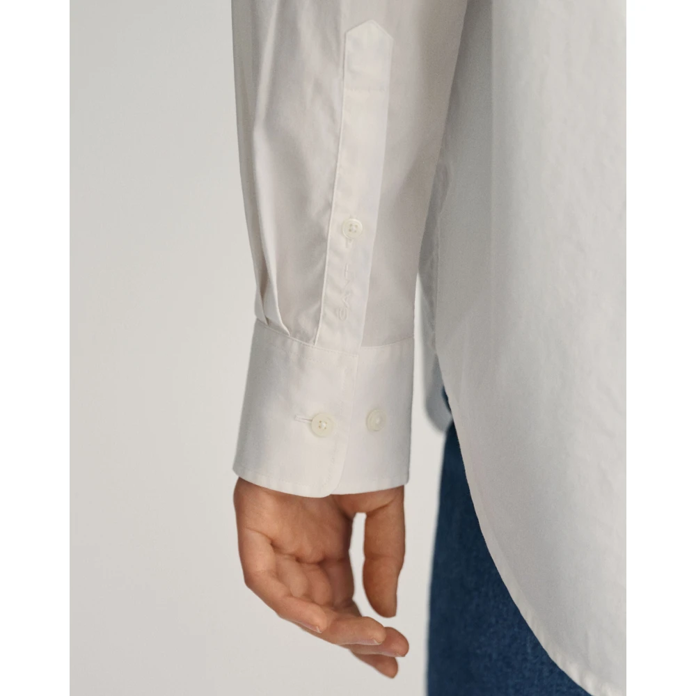 Gant Relaxed Fit Poplin Overhemd White Dames