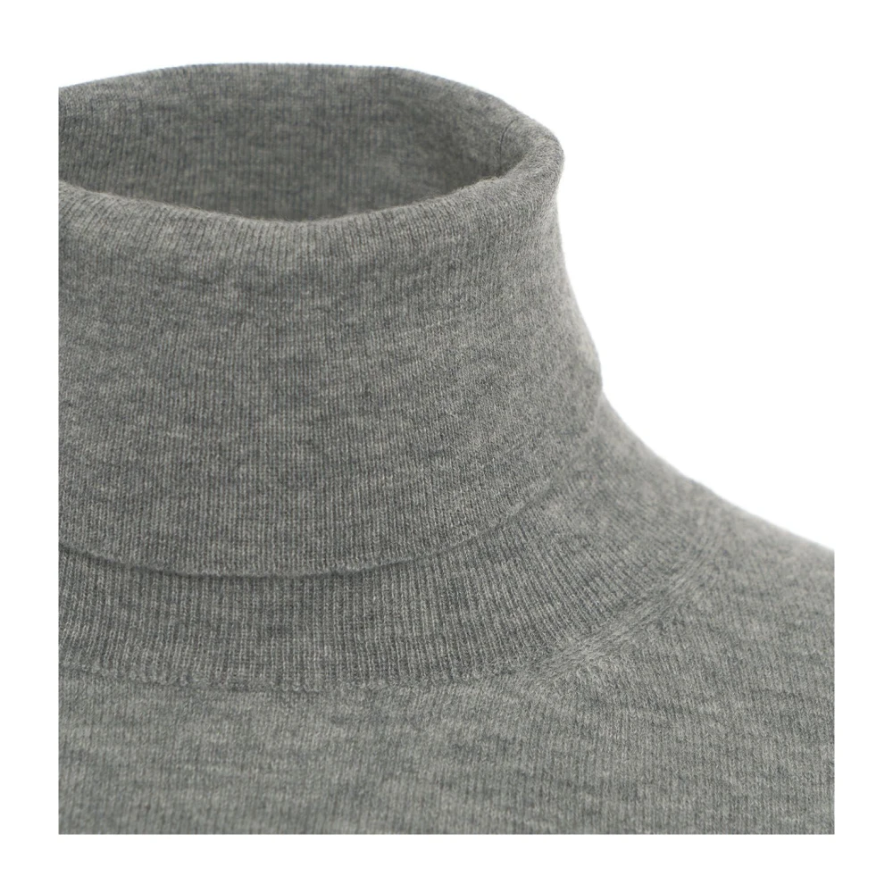Gender Merino-Cashmere Turtleneck Sweater Gray Heren