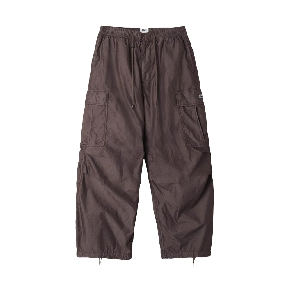 Obey Femme Marron - Giant Parachute Cargo Pant - Pantalons - Brun - Taille: 38 Fr