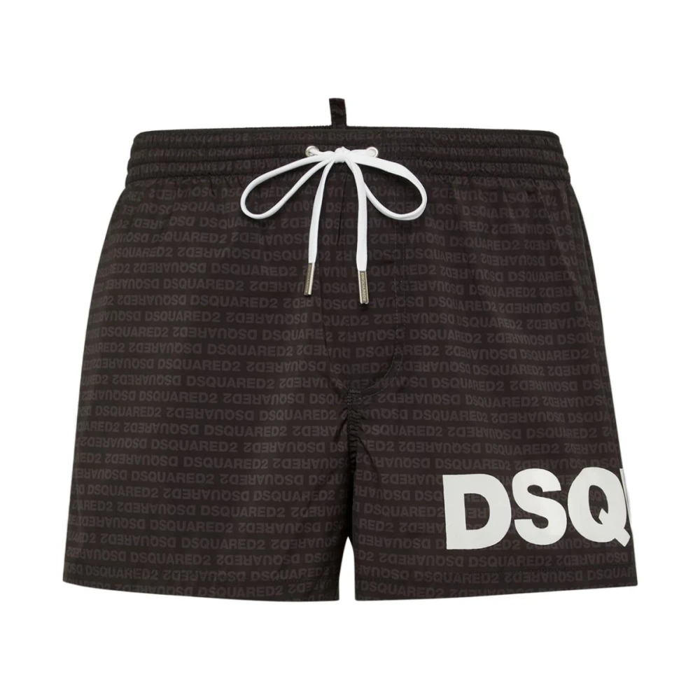 Dsquared2 Men's Black Beachwear, S, Sea Clothing Stylish Fashion