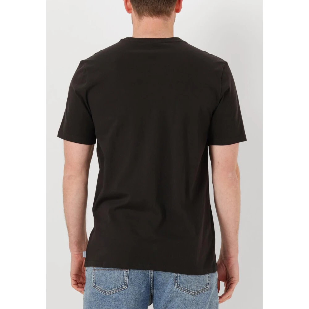 Scotch & Soda Heren Polo & T-shirt met linkerborst artwork Black Heren