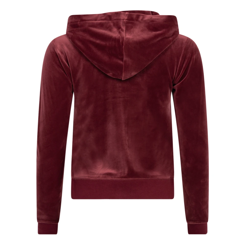 Juicy Couture Klassieke Velours Zip Hoodie Tawny Port Red Dames