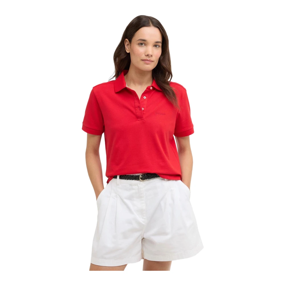 Barbour Red Polo Shirts, Female, Xs, Bowford Polo Top