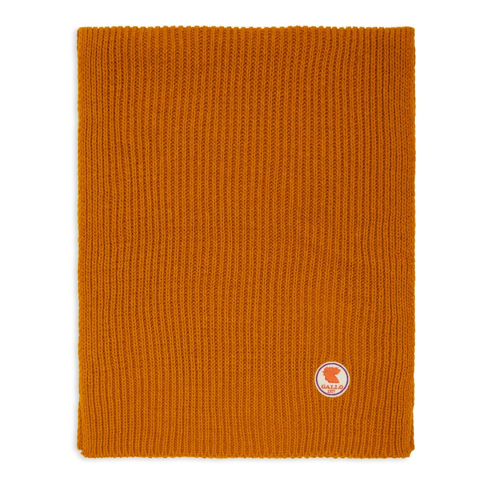 Gallo Unisex effen oranje geribbeld sjaal Yellow Unisex