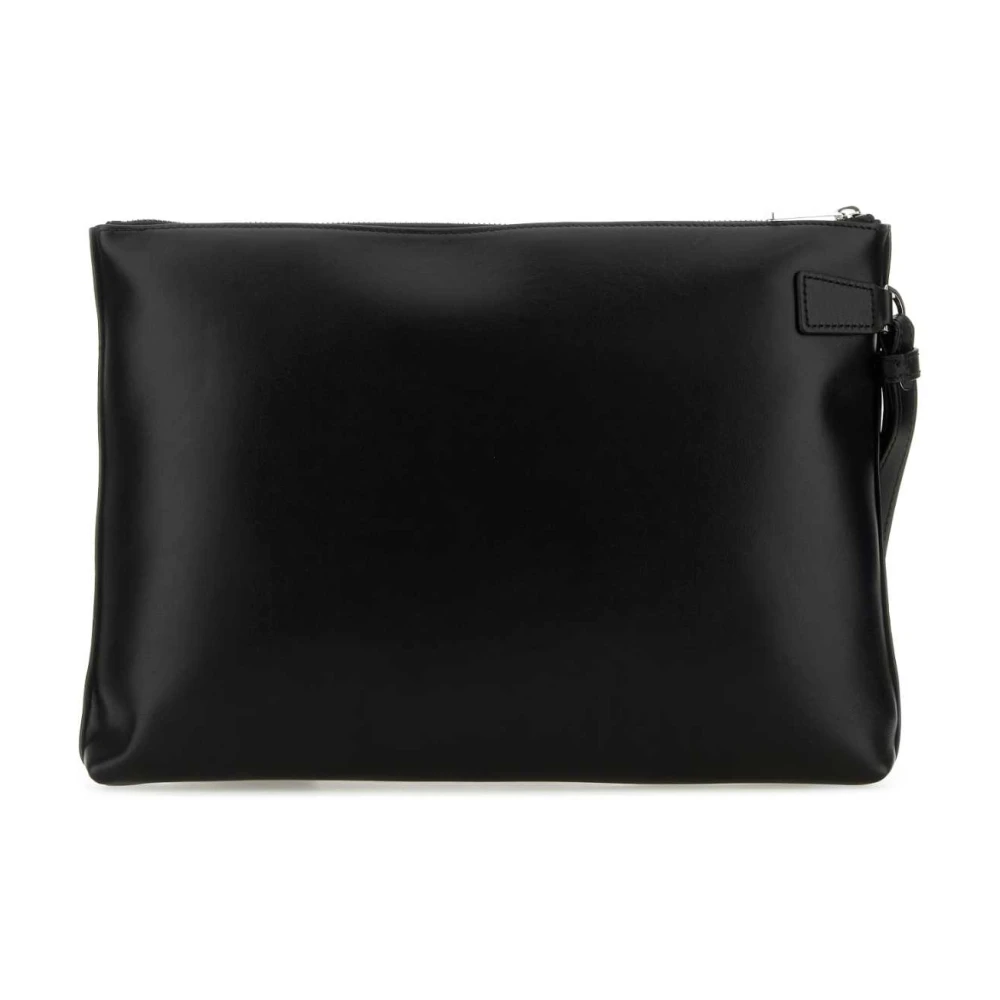 Versace Cargo Clutch in zwart leer Black Heren