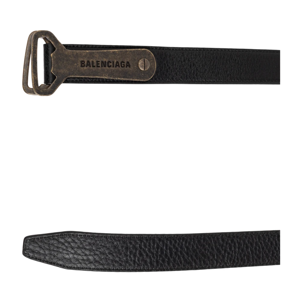 Balenciaga Leren riem Black Heren