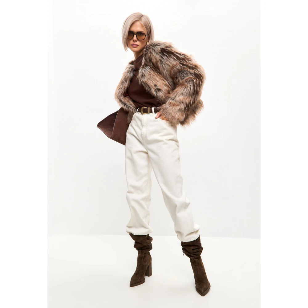 Cesare Gaspari Faux Fur & Shearling Jackets Brown Dames