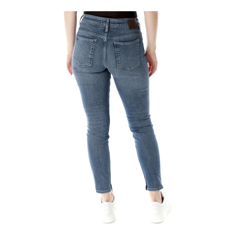 drykorn Cropped Skinny Fit Mid Waist Jeans Blue Dames