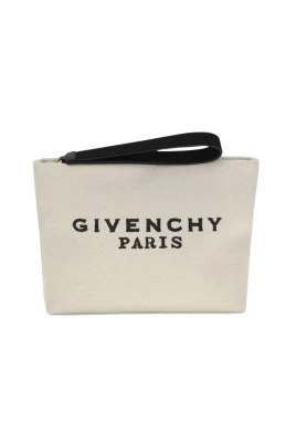 Canvas Pochette med läderrem