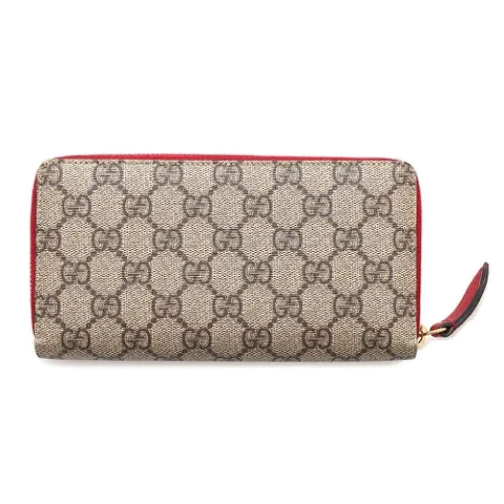 Gucci Vintage Pre-owned Leather wallets Beige Dames