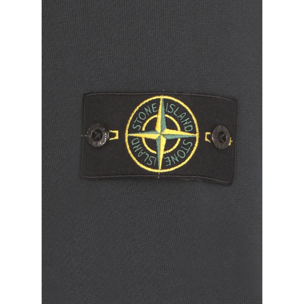 Stone Island Blauwe Katoenen Hoodie met Rits Blue Heren