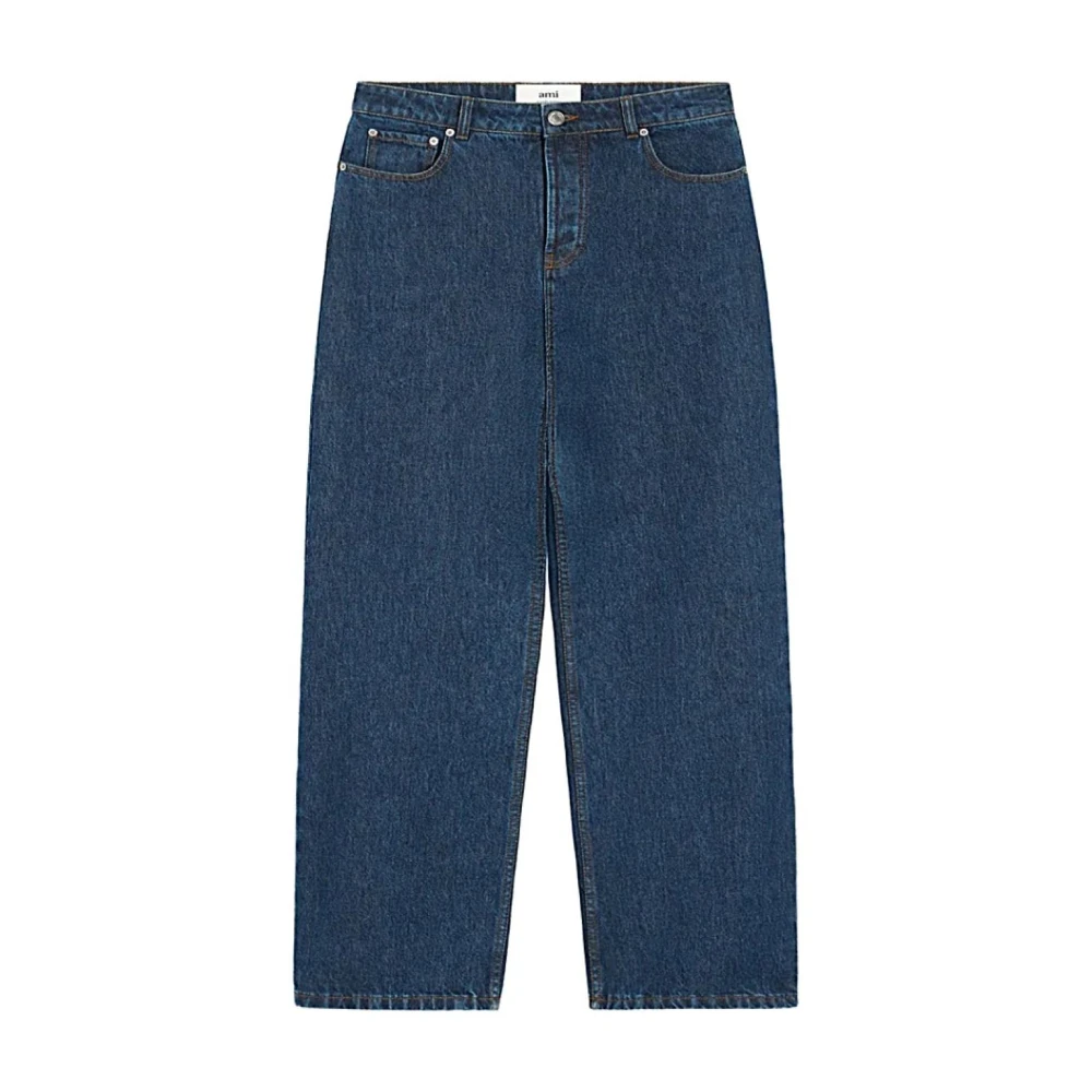 Ami Paris Men's Blue Classic Fit Jeans - Wide Jeans - W33 - Jeans