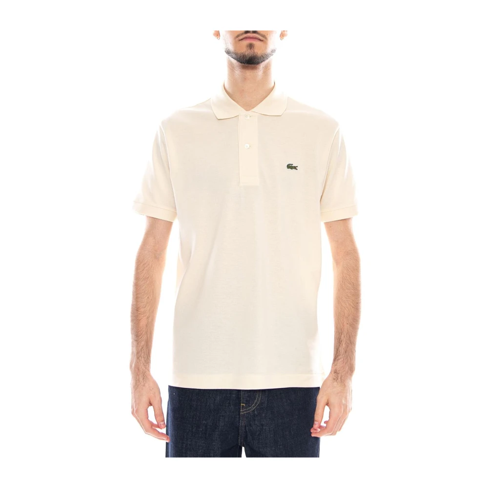 Lacoste Herr Vit Toppar M, Bomull, Pikétröja