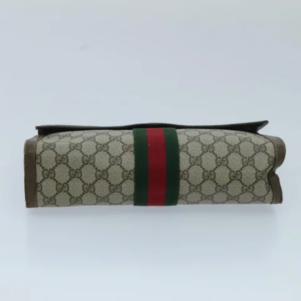 Gucci Vintage Pre-owned Leather clutches Brown Dames