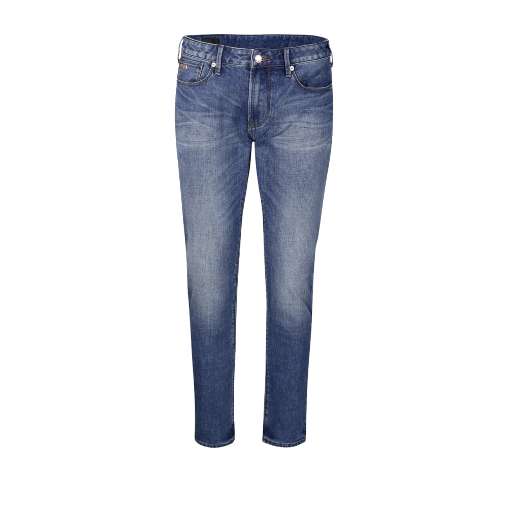 Emporio Armani Denimblauwe Jeans Blue Heren