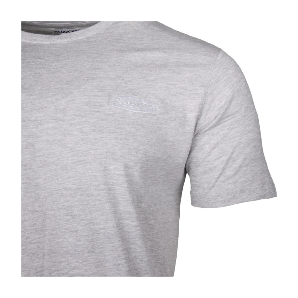 Redskins Geborduurd Logo Katoenen T-shirt Gray Heren