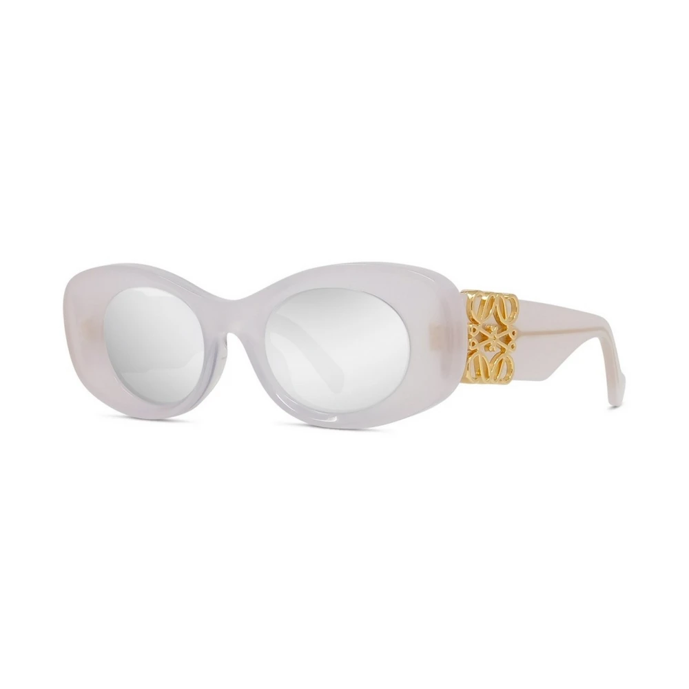 Loewe Gray Sunglasses, Female, 49 Mm, Anagram Oval Sunglasses