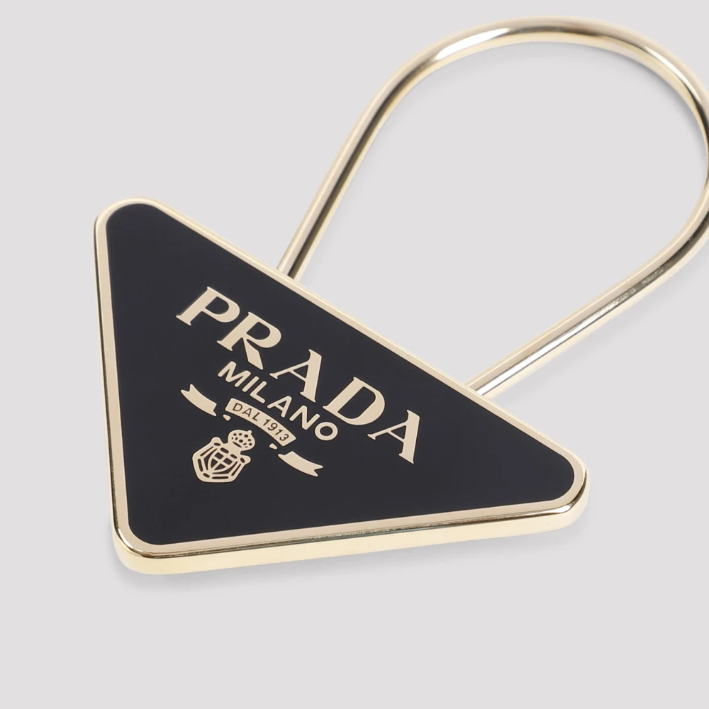 Prada Metallic Clutch Tas Aw24 Black Dames