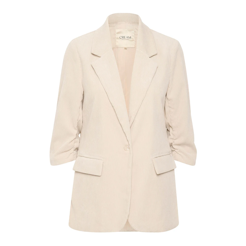 Cream Ancient Scroll Blazer Jas Beige Dames