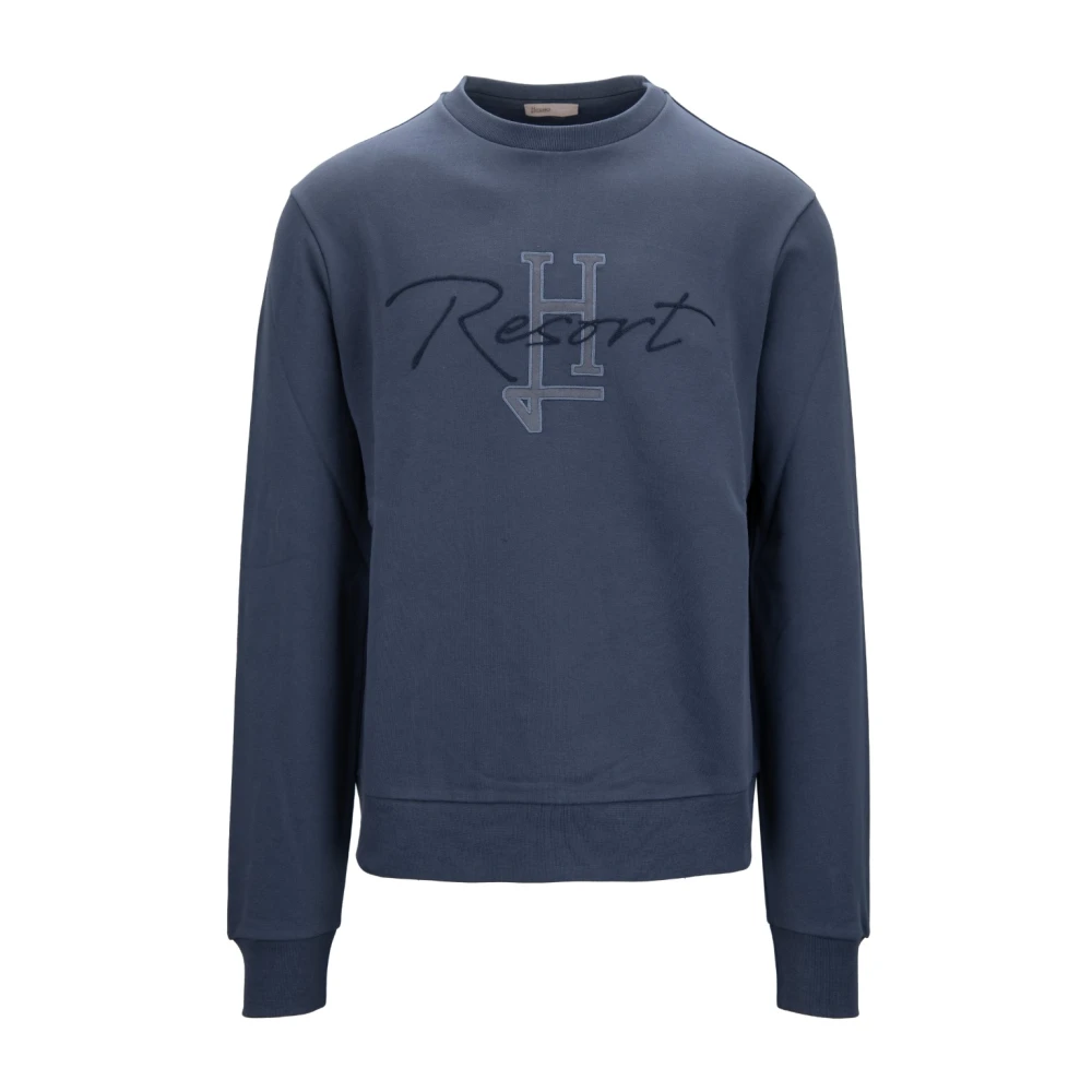 Herno Heren Pullover Sweater Resort Stijl Blue Heren