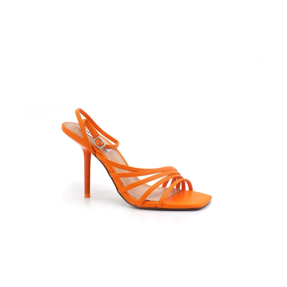 Steve Madden Orange High Heel Sandals, Female, 3 Uk, Sandali Tacco 10 Cm