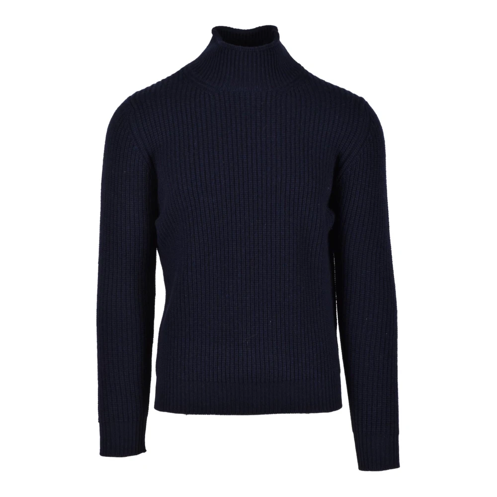 Kangra Wol Kasjmier Trui Blue Heren